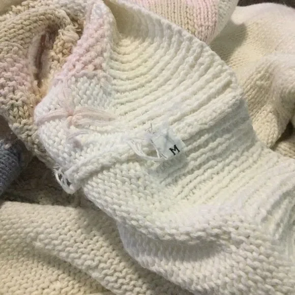 Vintage Rabbit Bunny Pastel Sweater M Cottage Core Y2K - Picture 9 of 9